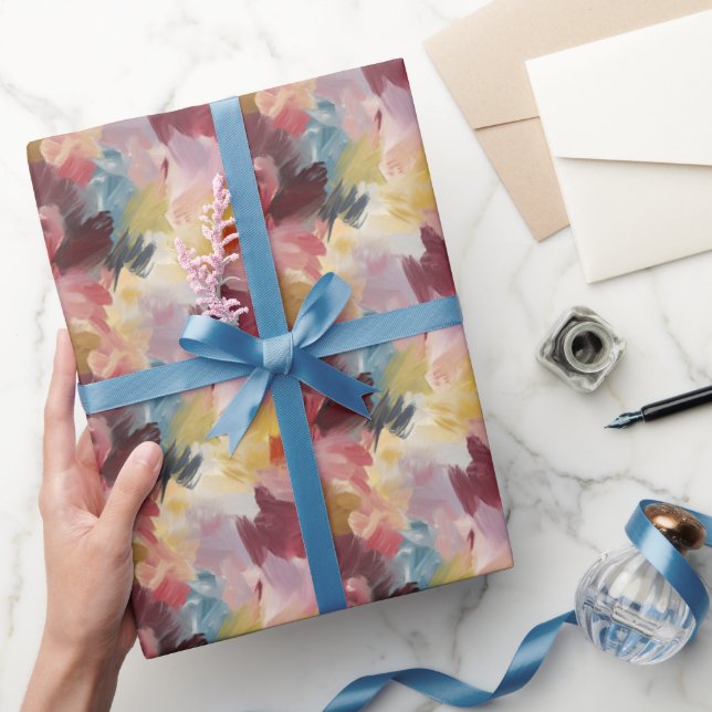 Colourful Abstract Paint  Wrapping Paper (Gifting)