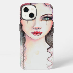Colourful Abstract Painted Girl Watercolor iPhone Case