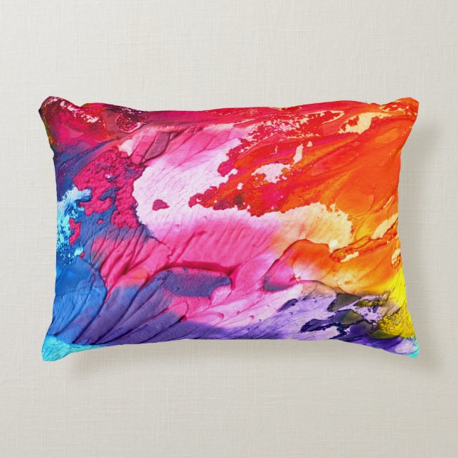 Colourful Abstract Painting-25688 Decorative Cushion (Front)