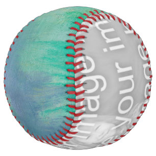 Colourful Abstract Painting Add Your Own Photo Softball