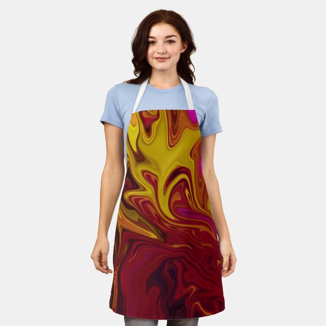 Colourful abstract painting apron (Worn)