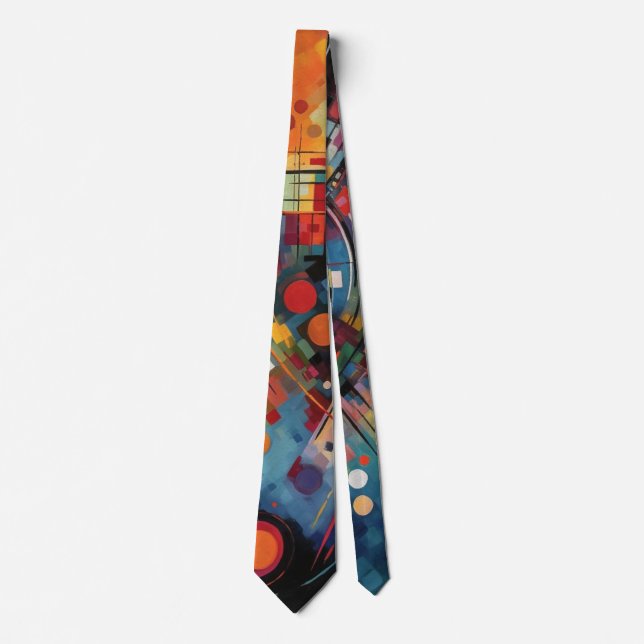 Colourful Abstract Painting Artist Tie (Front)