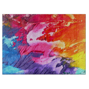 Colourful Abstract Painting Cutting Board
