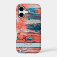 Colourful abstract painting monogram iphone cases.