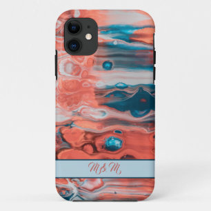 Colourful abstract painting monogram iphone cases. iPhone 11 case
