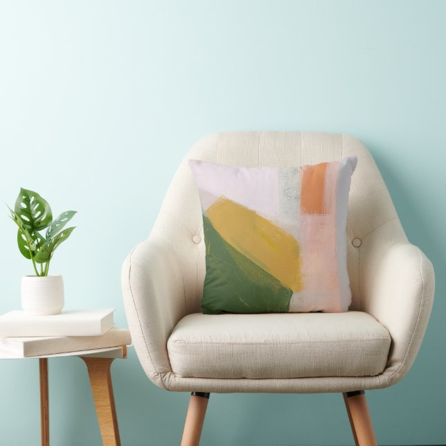 Colourful Abstract Painting Original Art Cushion (Chair)