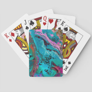 Colourful Abstract Painting Playing Cards