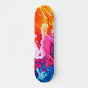 Colourful Abstract Painting Skateboard