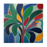 Colourful Abstract Palm Tree Ceramic Tile<br><div class="desc">Colourful Abstract Palm Tree Painting</div>