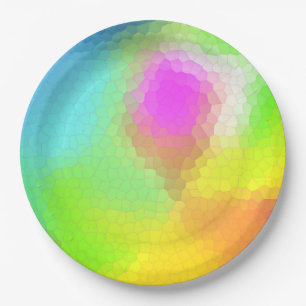 Colourful Abstract Paper Plate