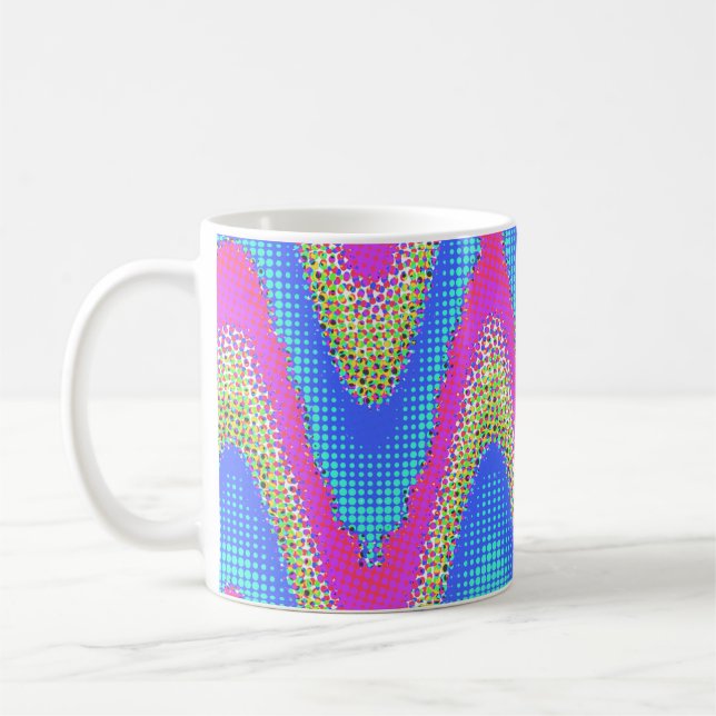 Colourful Abstract Pattern 1 Coffee Mug (Left)