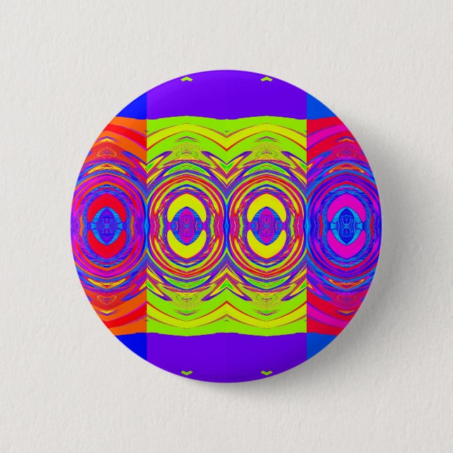 Colourful Abstract Pattern: 6 Cm Round Badge (Front)