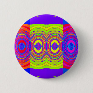 Colourful Abstract Pattern: 6 Cm Round Badge