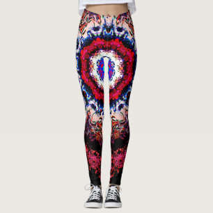 Colourful abstract pattern (alien eye) leggings