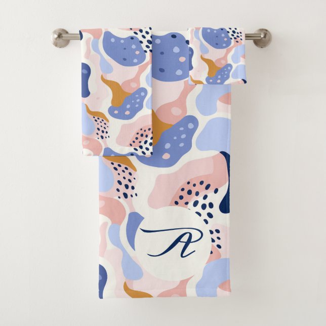 Colourful Abstract Pattern Bath Towel Set (Insitu)