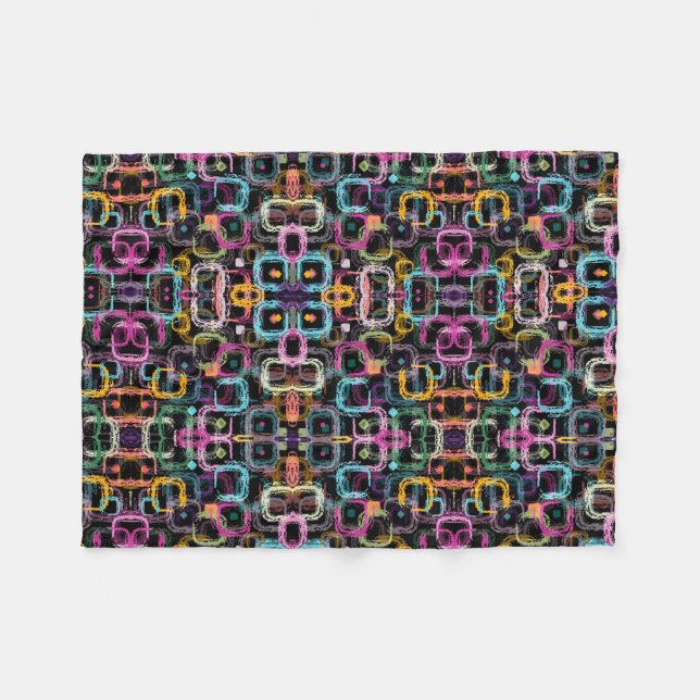 Colourful Abstract Pattern Blanket (Front (Horizontal))