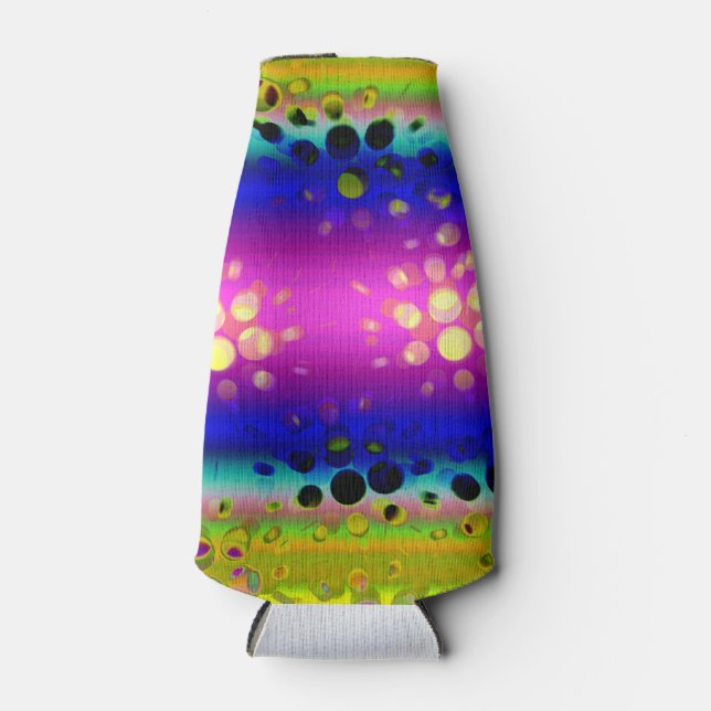 Colourful Abstract Pattern Bottle Cooler (Front)