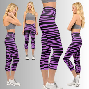 Colourful Abstract Pattern Capri Leggings