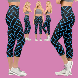 Colourful Abstract Pattern Capri Leggings