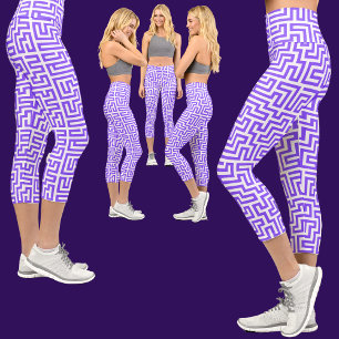 Colourful Abstract Pattern Capri Leggings