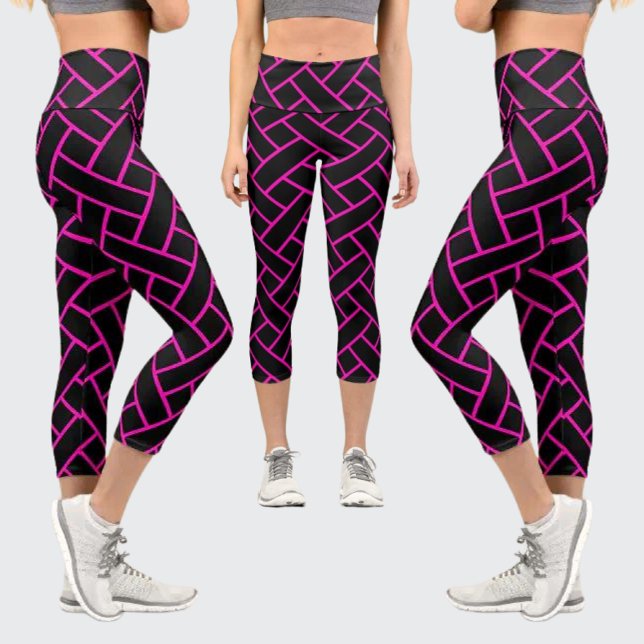 Colourful Abstract Pattern Capri Leggings (Creator Uploaded)