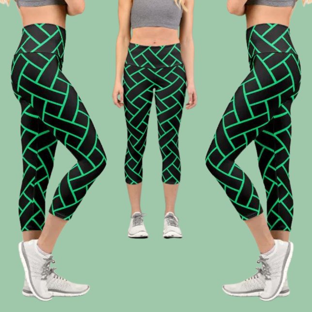 Colourful Abstract Pattern Capri Leggings (Creator Uploaded)