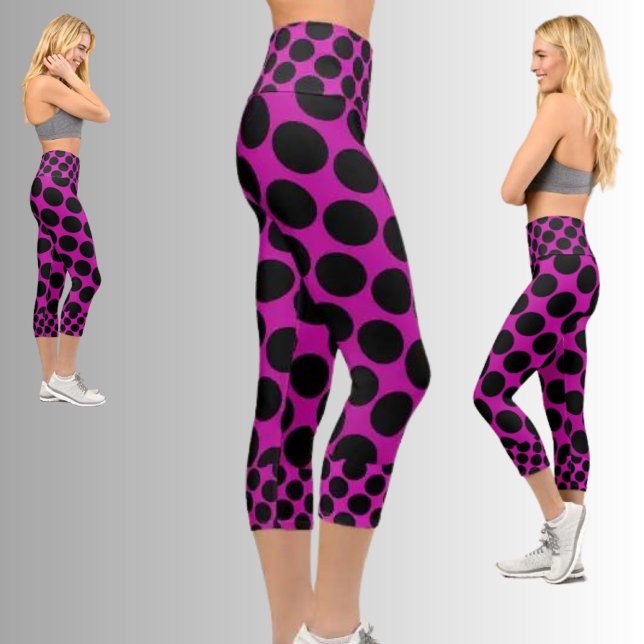 Colourful Abstract Pattern Capri Leggings (Creator Uploaded)