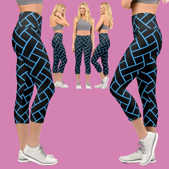Colourful Abstract Pattern Capri Leggings (Creator Uploaded)