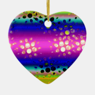 Colourful Abstract Pattern Ceramic Ornament