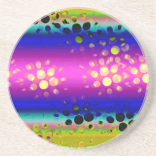 Colourful Abstract Pattern Coaster