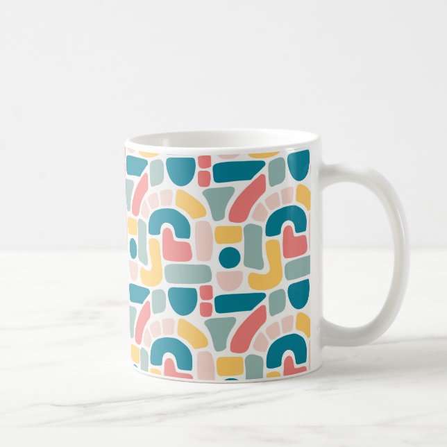 Colourful Abstract Pattern Coffee Mug (Right)