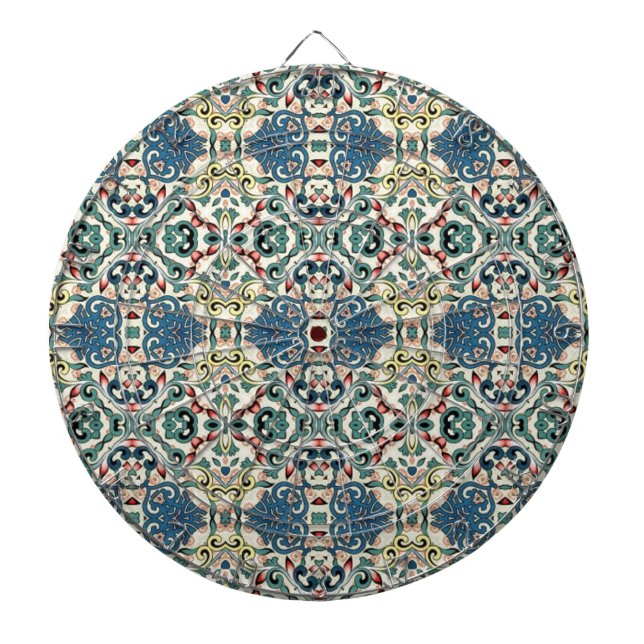 Colourful Abstract Pattern Dartboard (Front)