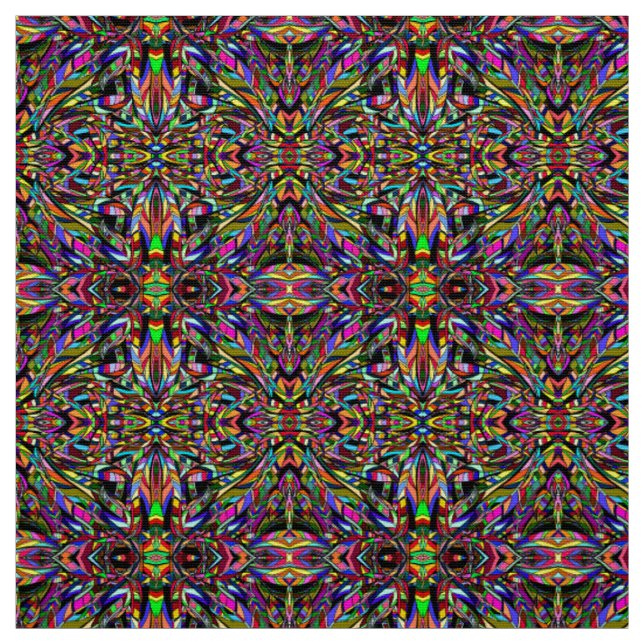 Colourful abstract pattern fabric (Swatch)