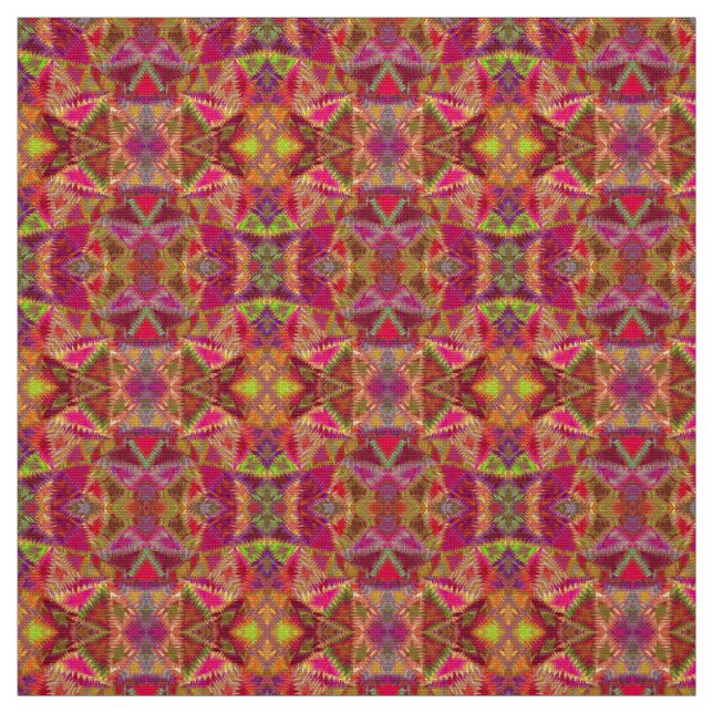 Colourful abstract pattern fabric (Swatch)
