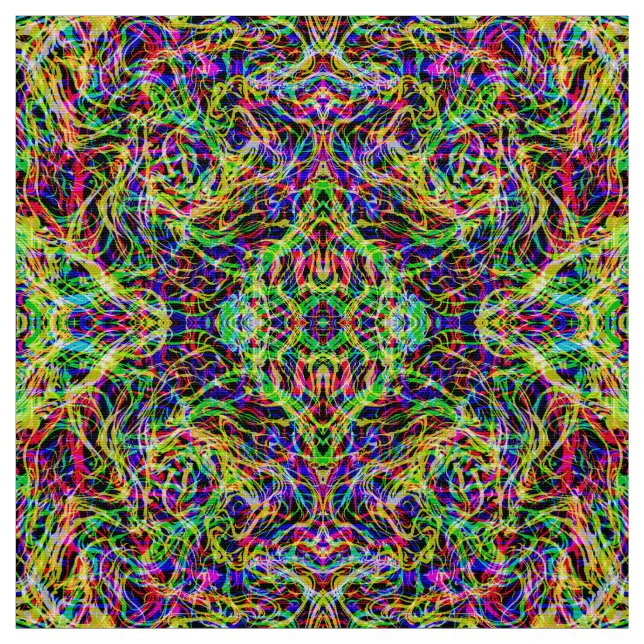Colourful abstract pattern fabric (Swatch)