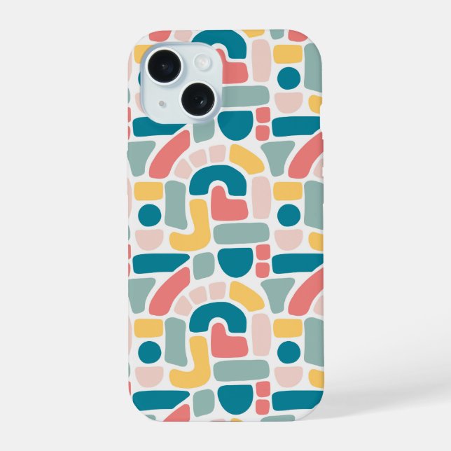 Colourful Abstract Pattern iPhone 15 Case (Back)