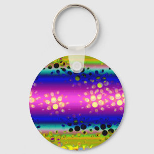 Colourful Abstract Pattern Key Ring