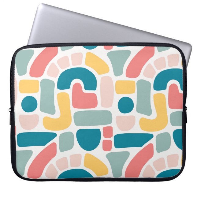 Colourful Abstract Pattern Laptop Sleeve (Front)