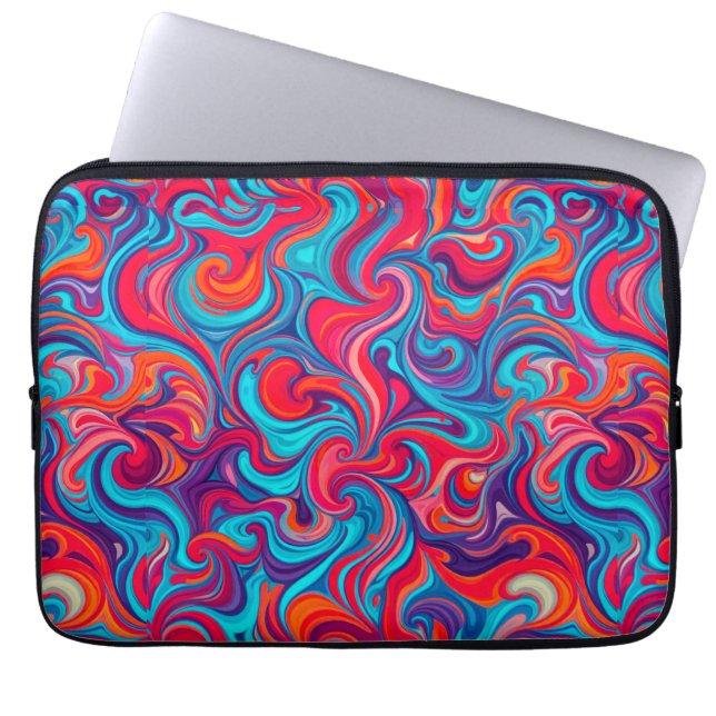 Colourful Abstract Pattern Laptop Sleeve (Front)