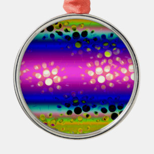 Colourful Abstract Pattern Metal Ornament