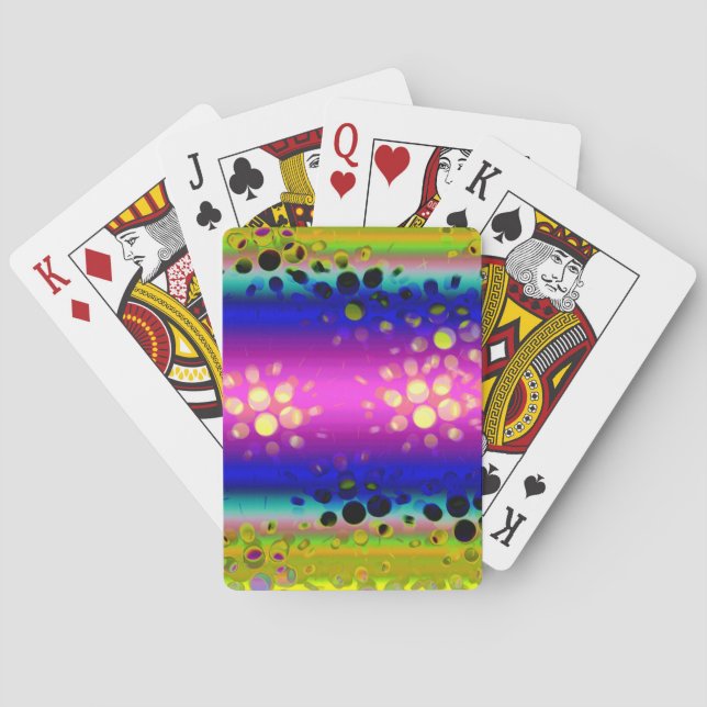 Colourful Abstract Pattern Playing Cards (Back)