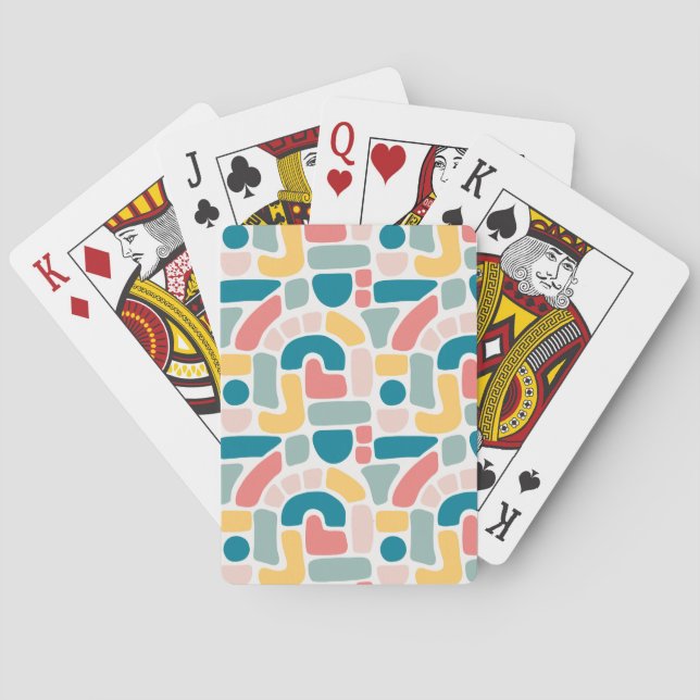 Colourful Abstract Pattern Playing Cards (Back)