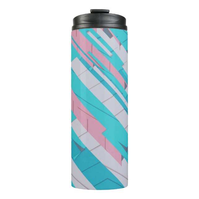 Colourful Abstract Pattern Thermal Tumbler (Front)