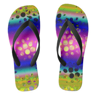 Colourful Abstract Pattern Thongs