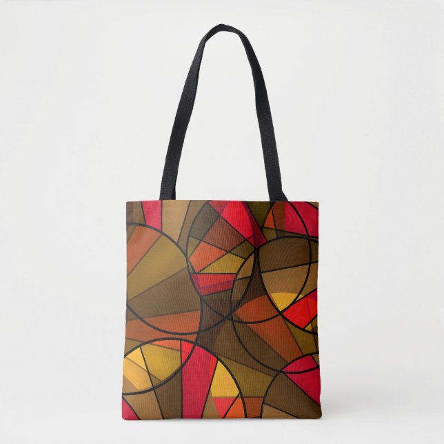 Colourful abstract pattern tote bag (Front)
