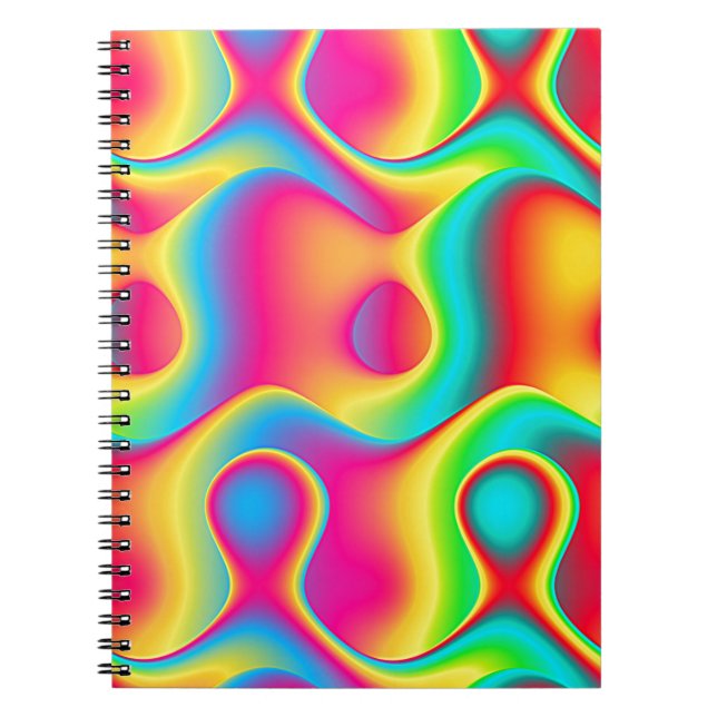 Colourful Abstract Pattern, Truly original design. Notebook (Front)