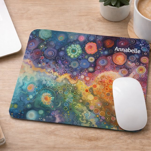 Colourful Abstract Pattern Vibrant Artistic Style Mouse Pad (Creator Uploaded)
