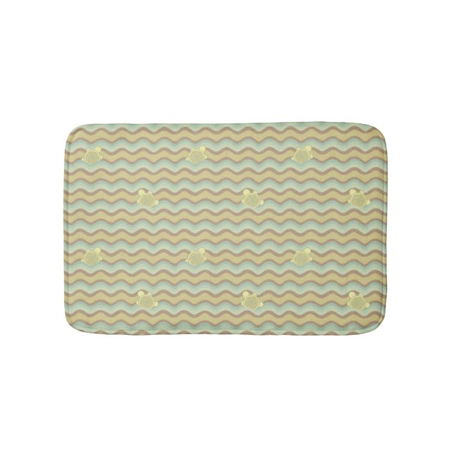 colourful abstract pattern, waves bath mat (Front)
