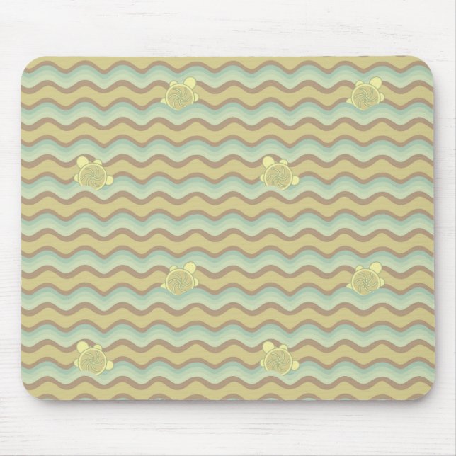 colourful abstract pattern, waves mouse pad (Front)