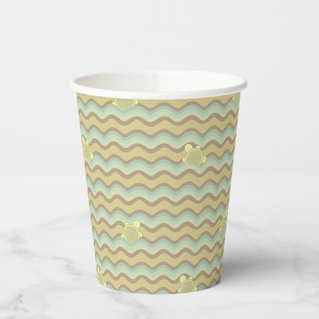 colourful abstract pattern, waves paper cups (Left)